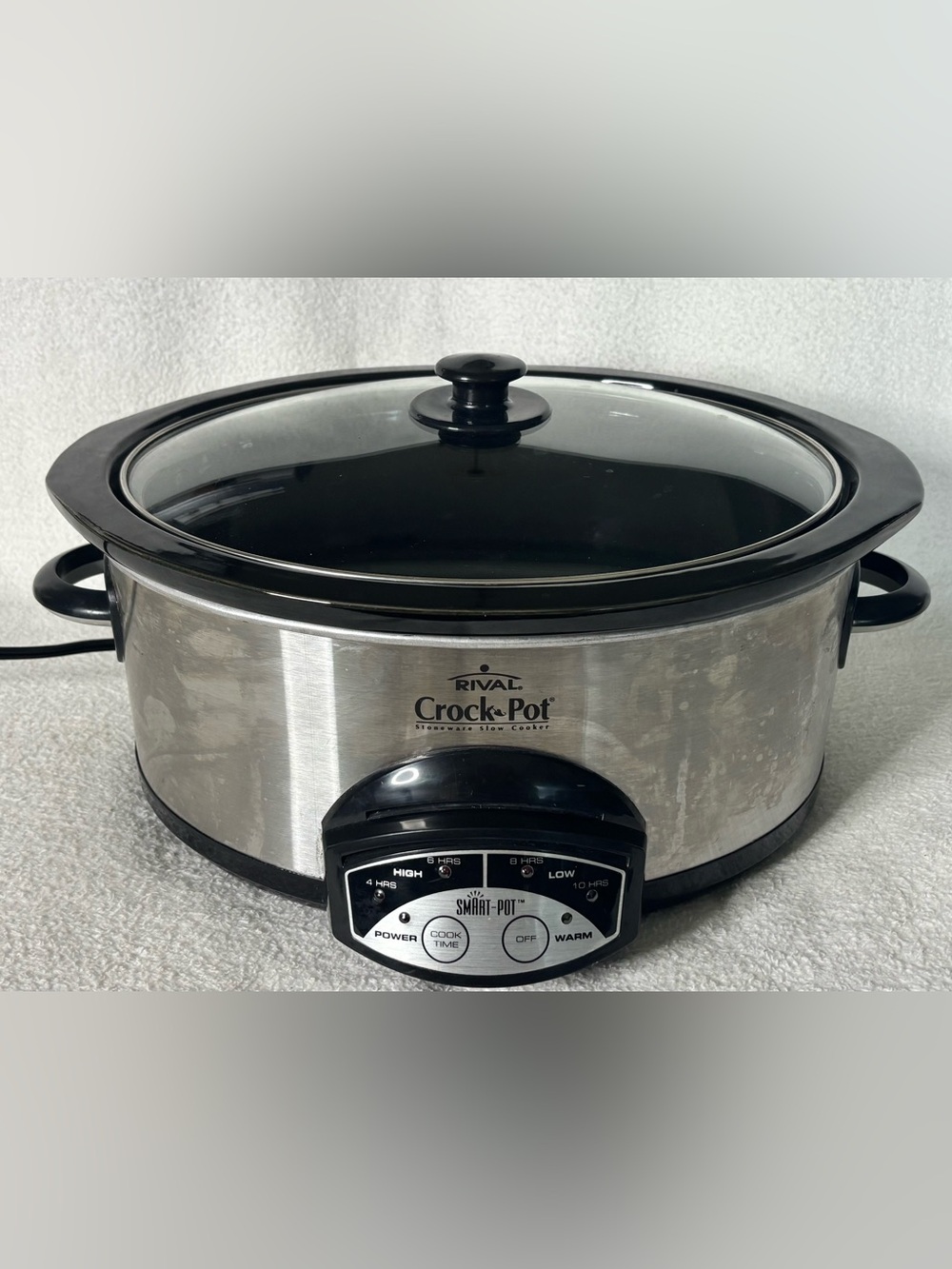 Rival Crock-Pot Stainless Steel Slow Cooker in Black
